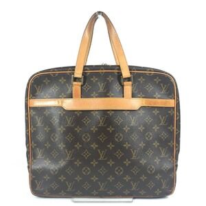 LOUIS VUITTON Authentic Brown Monogram Canvas Tote Bag